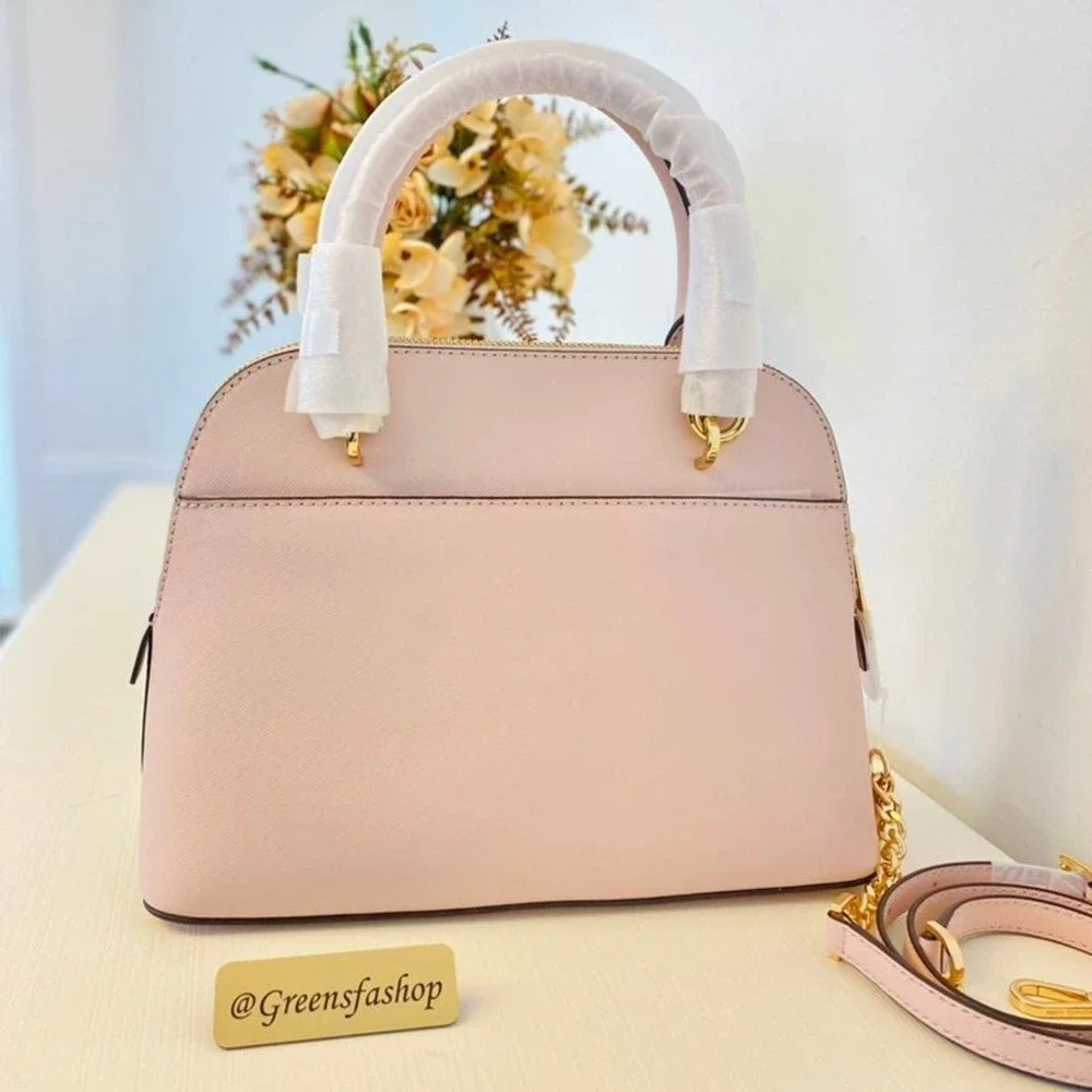 Michael Kors Medium Dome Satchel Crossbody Powder blush - Picture 3 of 11